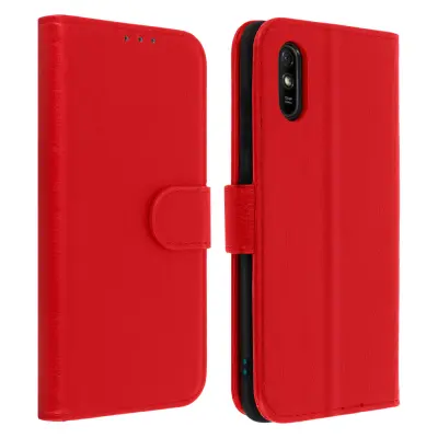 Folio Case Xiaomi Redmi 9A / 9AT z držalom za kartico - rdeca