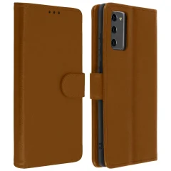 Folio Case Samsung Galaxy Note 20 z držalom za kartico - rjav