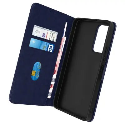 Folio Case Xiaomi 12T / 12T Pro z držalom za kartico - modra