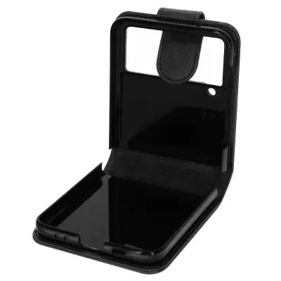 Folio Case Samsung Galaxy Z Flip 4 z držalom za kartico - Crna