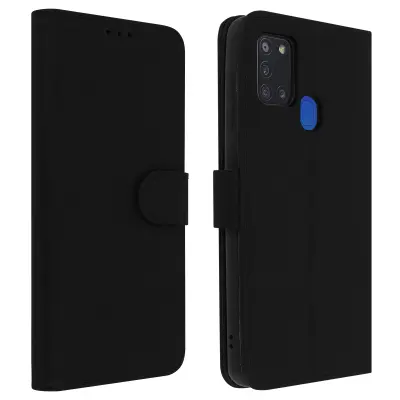 Folio Case Samsung Galaxy A21s z držalom za kartico - Crna
