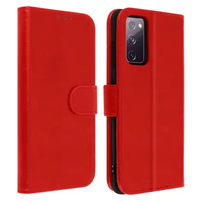 Folio Case Samsung Galaxy S20 FE z držalom za kartico - rdeca