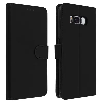 Folio Case Samsung Galaxy S8 z držalom za kartico - Crna