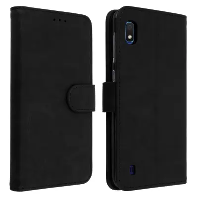 Folio Case Samsung Galaxy A10 z držalom za kartico - Crna