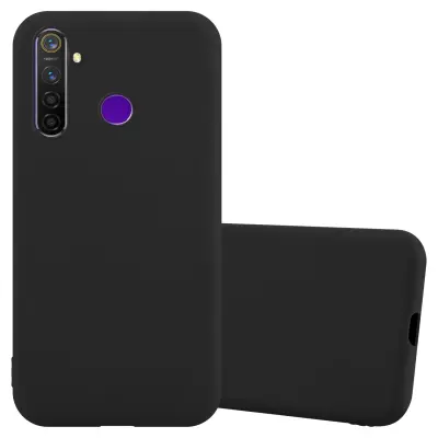 CADORABO Ohišje, združljiv z Realme v Candy Black - Zaščitni pokrov iz fleksibilnega silikona TPU