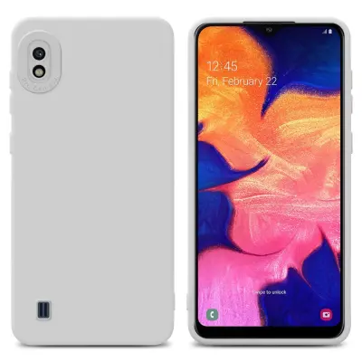 CADORABO Ohišje, združljiv s Samsungom v tekoči beli barvi - zaščitni pokrov iz fleksibilnega silikona TPU