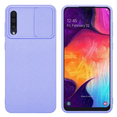 CADORABO Ohišje, združljiv s Samsungom v Bonbon Purple - Zaščitni pokrov, narejen iz fleksibilnega silikona TPU in z zaščito pred kamero