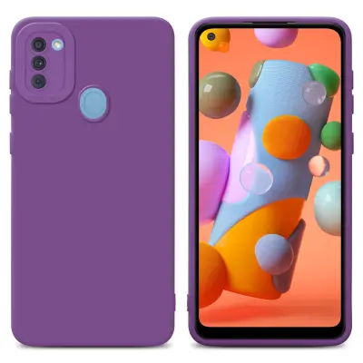 Cadorabo Case, združljiv s Samsungom v tekočini Matte Purple - zaščitni pokrov iz fleksibilnega silikona TPU