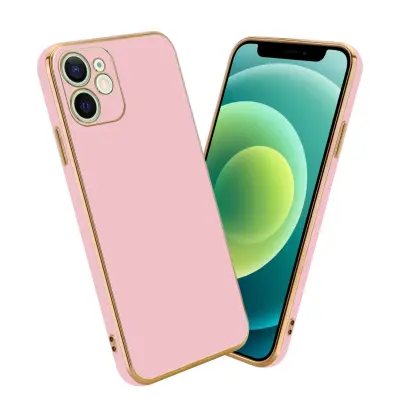 CADORABO Ohišje, združljiv z Apple v sijajnem roza barvi - Zaščitni pokrov iz fleksibilnega silikona TPU in z zaščito pred kamero
