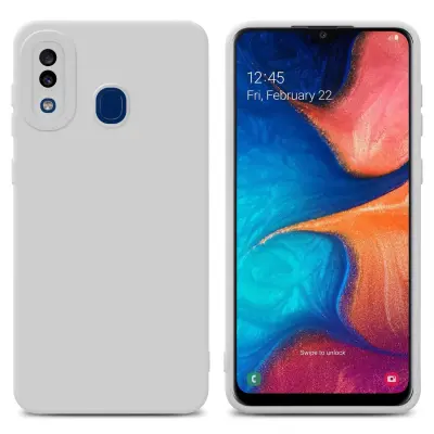 CADORABO Ohišje, združljiv s Samsungom v tekoči beli barvi - zaščitni pokrov iz fleksibilnega silikona TPU
