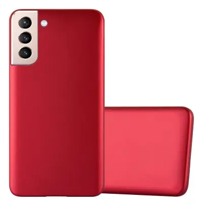 CADORABO Ohišje, združljiv s Samsungom v kovinsko rdeči - zaščitni pokrov, narejen iz fleksibilnega silikona TPU