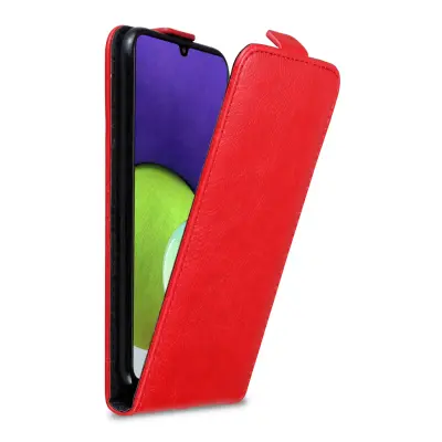 CADORABO Ohišje, združljiv s Samsungom v Apple Red - Zaščitni pokrov v zasnovi Flip z magnetnim zapiranjem