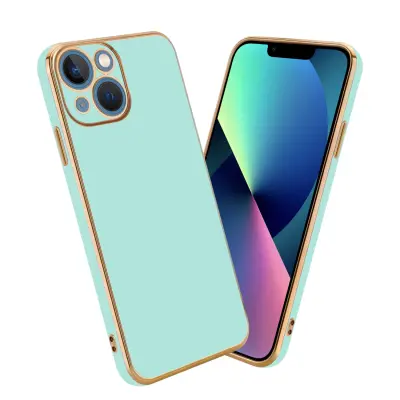 CADORABO Ohišje, združljiv z Apple v sijajni metini zeleni barvi - Zlato - zaščitno prevleko iz fleksibilnega silikona TPU in z zaščito pred kamero