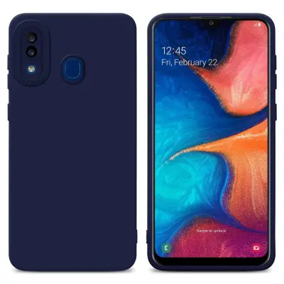 Cadorabo Case, združljiv s Samsungom v tekoči temno modri barvi - zaščitni pokrov iz fleksibilnega silikona TPU