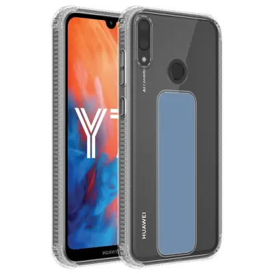 CADORABO Ohišje, združljiv s Huawei v svetlo modri barvi - zaščitni pokrov, narejen iz fleksibilnega silikona TPU z držalom in funkcijo stojala