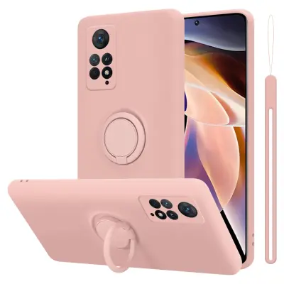 Cadorabo Case, združljiv s Xiaomi v tekoči roza barvi - zaščitni pokrov iz fleksibilnega silikona TPU z obročem