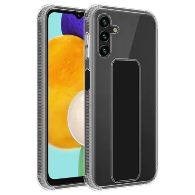 Cadorabo Case, združljiv s Samsungom v črnem - zaščitnem pokrovu, narejen iz fleksibilnega silikona TPU z držalom in funkcijo stojala