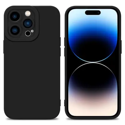 CADORABO Ohišje, združljiv z Apple v tekoči črni barvi - zaščitni pokrov iz fleksibilnega silikona TPU