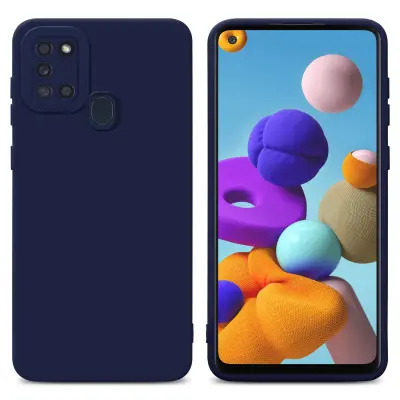 Cadorabo Case, združljiv s Samsungom v tekoči temno modri barvi - zaščitni pokrov iz fleksibilnega silikona TPU