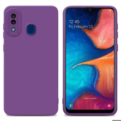 Cadorabo Case, združljiv s Samsungom v tekočini Matte Purple - zaščitni pokrov iz fleksibilnega silikona TPU