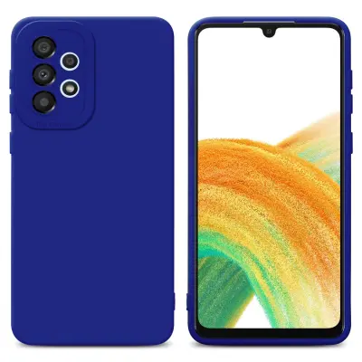 CADORABO Ohišje, združljiv s Samsungom v tekoči modrem, zaščitnem pokrovu, narejen iz fleksibilnega silikona TPU