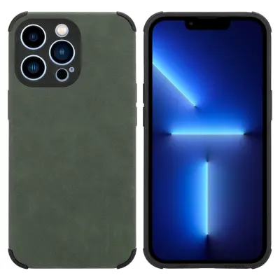 Cadorabo Case, združljiv z Apple v Emerald Green - Zaščitni pokrov iz silikona TPU z plemenito umetno seminsko zadnjo stranjo