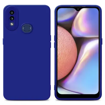 CADORABO Ohišje, združljiv s Samsungom v tekoči modrem, zaščitnem pokrovu, narejen iz fleksibilnega silikona TPU