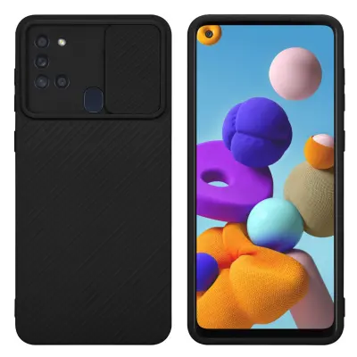 Cadorabo Case, združljiv s Samsungom v Bonbon Black - Zaščitni pokrov, narejen iz fleksibilnega silikona TPU in z zaščito pred kamero