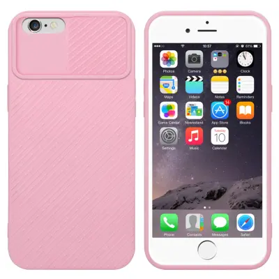 CADORABO Ohišje, združljiv z Apple v Bonbon Pink - Zaščitni pokrov iz fleksibilnega silikona TPU in z zaščito pred kamero