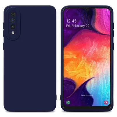 Cadorabo Case, združljiv s Samsungom v tekoči temno modri barvi - zaščitni pokrov iz fleksibilnega silikona TPU