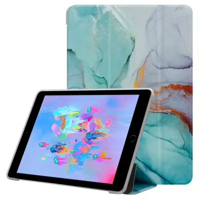 CADORABO Apple - Design Green Marmor - Ultra tanek zaščitni ohišje iz fleksibilnega silikona TPU s funkcijo stojnice