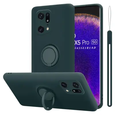 Cadorabo Case, združljiv z OPPO v tekoči zeleni barvi - zaščitni pokrov iz fleksibilnega silikona TPU z obročem