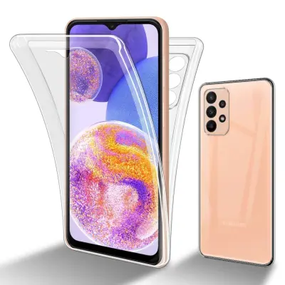 CADORABO Samsung v prozorni - 360 -° zaščitni pokrov celotnega telesa - zaščita pred sprednjim in hrbtom, vsestransko zaščito z zaščitnikom zaslona