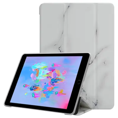 CADORABO Apple - Design White Marmor - Ultra tanek zaščitni ohišje iz fleksibilnega silikona TPU s funkcijo stojala