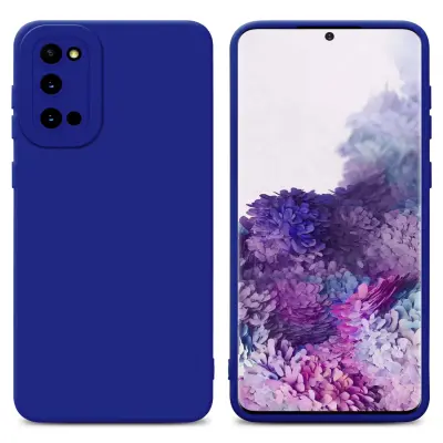 CADORABO Ohišje, združljiv s Samsungom v tekoči modrem, zaščitnem pokrovu, narejen iz fleksibilnega silikona TPU