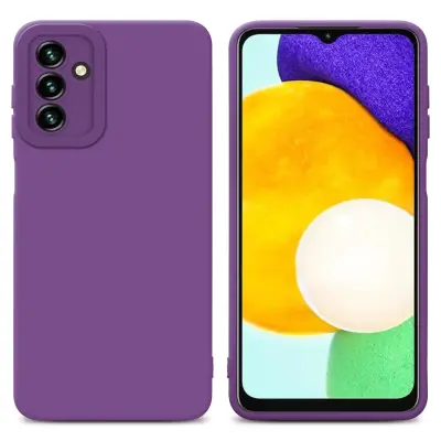 Cadorabo Case, združljiv s Samsungom v tekočini Matte Purple - zaščitni pokrov iz fleksibilnega silikona TPU
