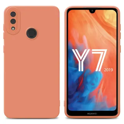 CADORABO Ohišje, združljiv s Huawei v tekočini svetlo oranžni - zaščitni pokrov iz fleksibilnega silikona TPU