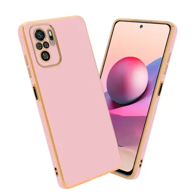 CADORABO Ohišje, združljiv s Xiaomi v sijajnem roza - zlato - zaščitno prevleko iz fleksibilnega silikona TPU in z zaščito pred kamero