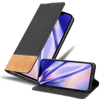 CADORABO Ohišje, združljiv z Apple v črno rjavi barvi - zaščitni pokrov z magnetnim zapiranjem, stoječo funkcijo in režo za kartico
