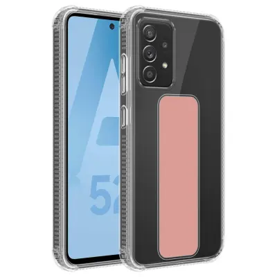 Cadorabo Case, združljiv s Samsungom v roza - zaščitni pokrov, narejen iz fleksibilnega silikona TPU z držalom in funkcijo stojala