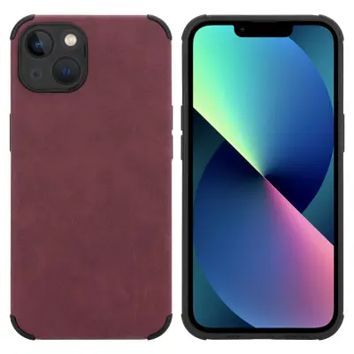 Cadorabo Case, združljiv z Apple v Burgund Purple - Zaščitni pokrov iz silikona TPU z plemenito umetno seminsko hrbet