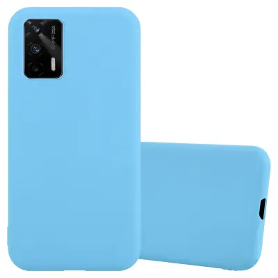 CADORABO Ohišje, združljiv z Realme v Candy Blue - zaščitni pokrov, narejen iz fleksibilnega silikona TPU