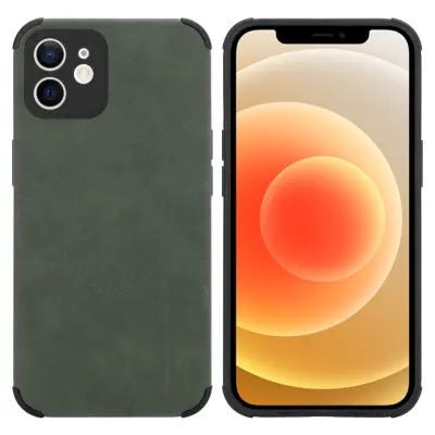 Cadorabo Case, združljiv z Apple v Emerald Green - Zaščitni pokrov iz silikona TPU z plemenito umetno seminsko zadnjo stranjo