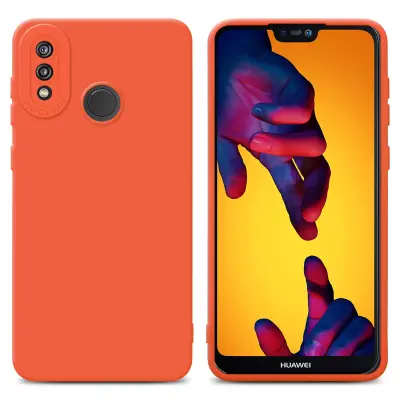 Cadorabo Case, združljiv s Huawei v tekočini oranžni pokrov - zaščitni pokrov iz fleksibilnega silikona TPU