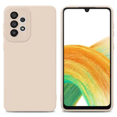 Cadorabo Case, združljiv s Samsungom v Fluid Cream - zaščitni pokrov iz fleksibilnega silikona TPU