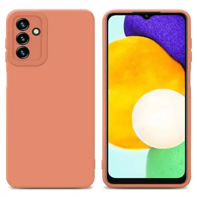 CADORABO Ohišje, združljiv s Samsungom v tekočini svetlo oranžni pokrov - zaščitni pokrov iz fleksibilnega silikona TPU