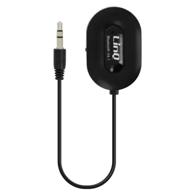 Bluetooth 4.1 avdio sprejemnik s 3,5 mm moškim adapterjem, LinQ - crn