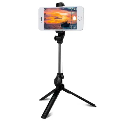 Bluetooth selfie palica z vgrajenim stojalom, brezžicni daljinski upravljalnik - crna str. pametni telefon