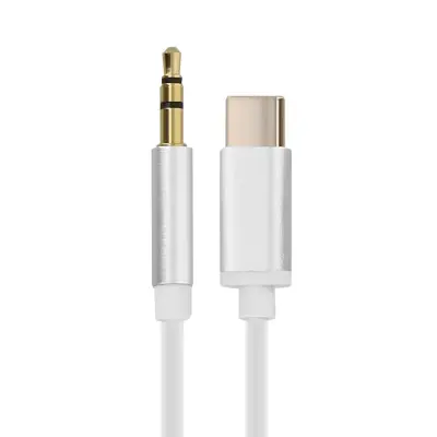 USB C prikljucek 3,5 mm moški kabel pomožni avdio adapter 1 m - bel