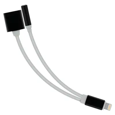Apple Lightning Audio in adapter za polnjenje na 3,5 mm ženski prikljucek in ženski Lightning - bel